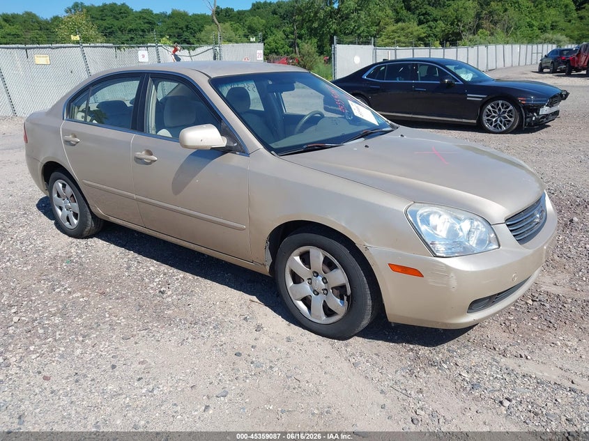 2007 Kia Optima VIN KNAGE123875121754 IAAI salvage auction — LEFT SIDE, Salvage (Pennsylvania), sold $75 on 2026-07-28 (photo 1)