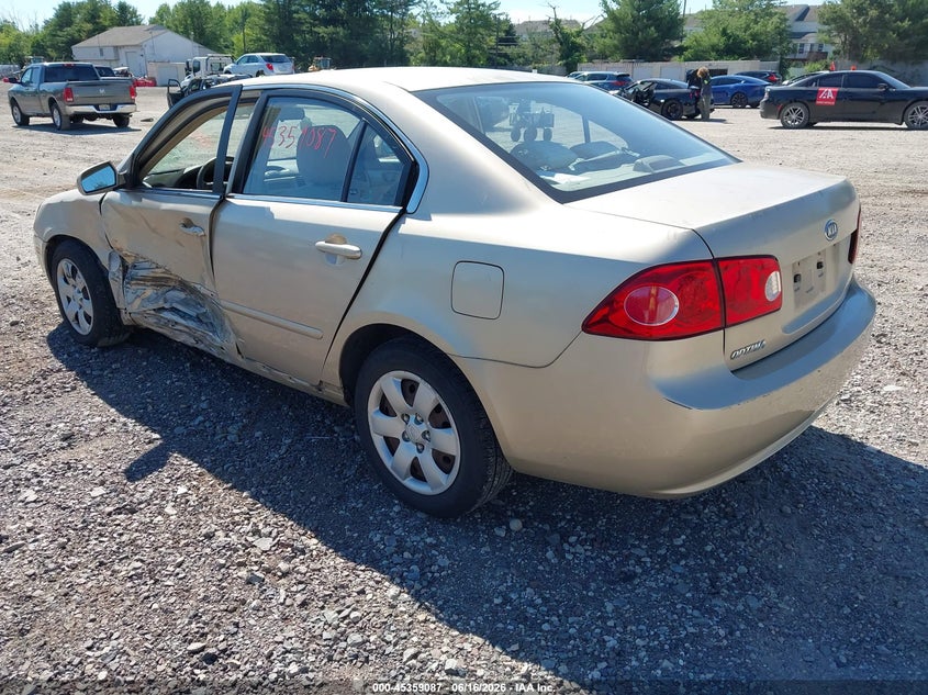 2007 Kia Optima VIN KNAGE123875121754 IAAI salvage auction — LEFT SIDE, Salvage (Pennsylvania), sold $75 on 2026-07-28 (photo 3)