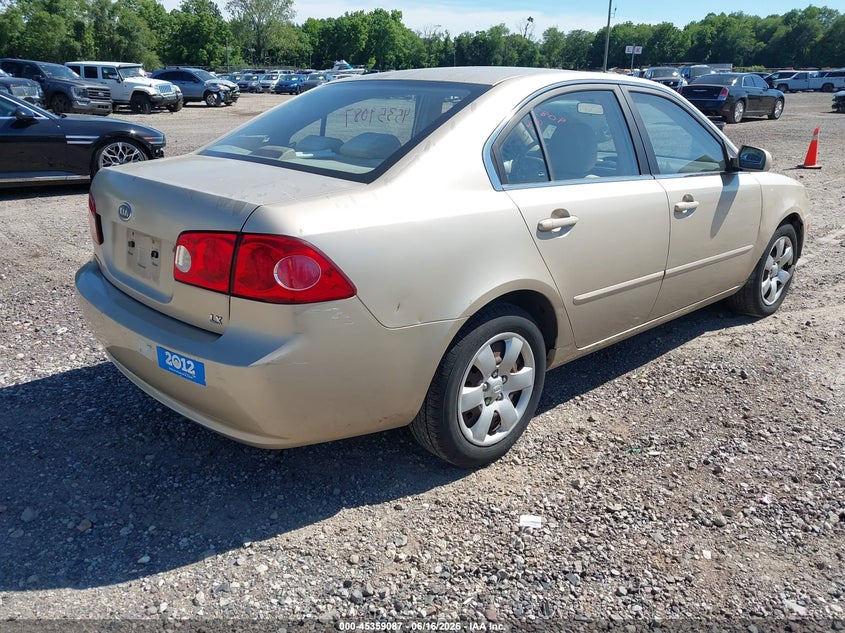 2007 Kia Optima VIN KNAGE123875121754 IAAI salvage auction — LEFT SIDE, Salvage (Pennsylvania), sold $75 on 2026-07-28 (photo 4)