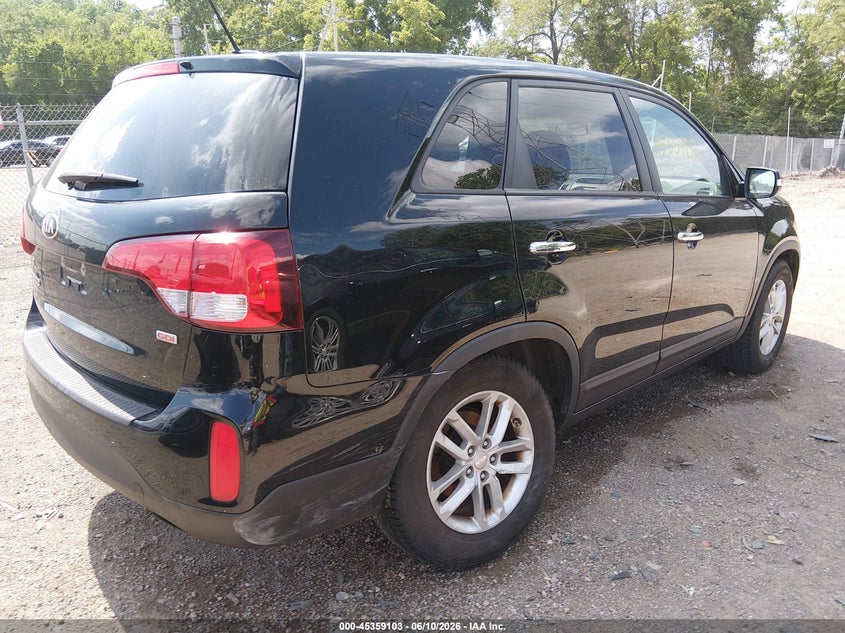 2014 Kia Sorento VIN 5XYKT3A6XEG469182 IAAI salvage auction — RIGHT SIDE, Clear (Indiana), sold $1,350 on 2026-07-19 (photo 4)