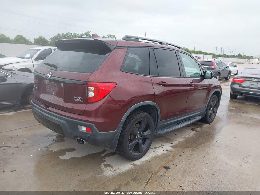 2019 Honda Passport VIN 5FNYF8H06KB008077 IAAI salvage auction — HAIL, Original (Texas), sold $8,525 on 2026-08-28 (photo 4)