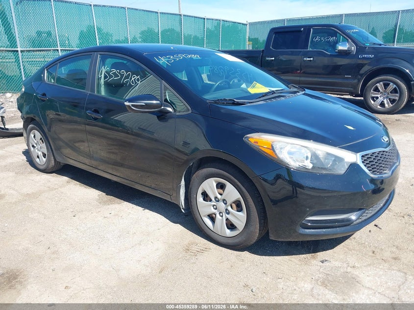 2016 Kia Forte VIN KNAFX4A60G5574432 IAAI salvage auction — REAR END, Clear (Indiana), sold $1,150 on 2026-07-28 (photo 1)