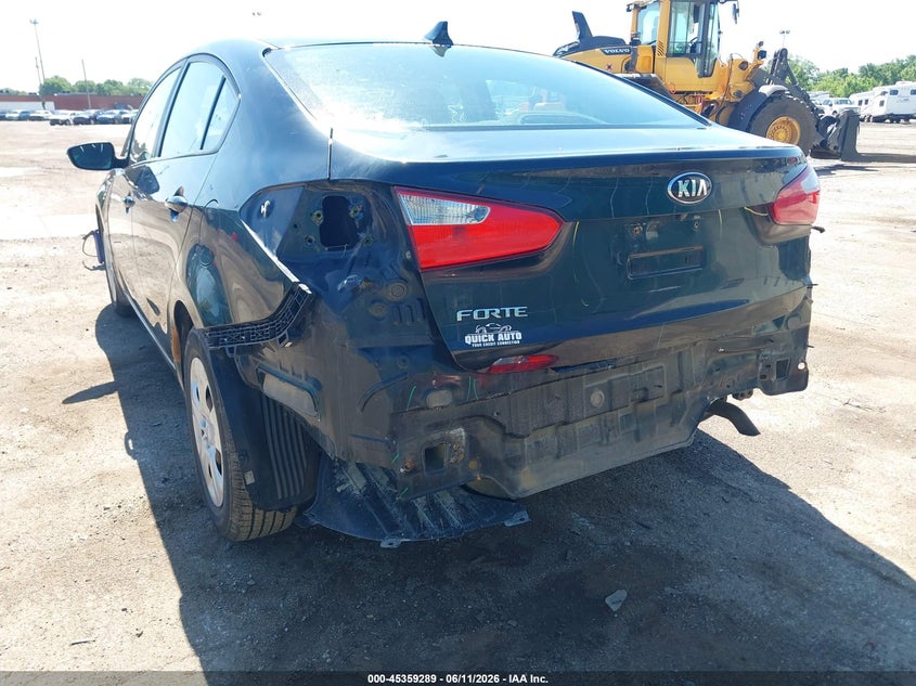 2016 Kia Forte VIN KNAFX4A60G5574432 IAAI salvage auction — REAR END, Clear (Indiana), sold $1,150 on 2026-07-28 (photo 6)