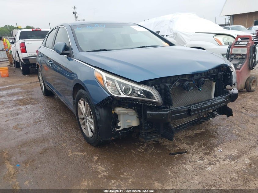 2015 Hyundai Sonata VIN 5NPE24AF4FH175812 IAAI salvage auction — FRONT END, Clear (Oklahoma), sold $2,150 on 2026-08-30 (photo 1)