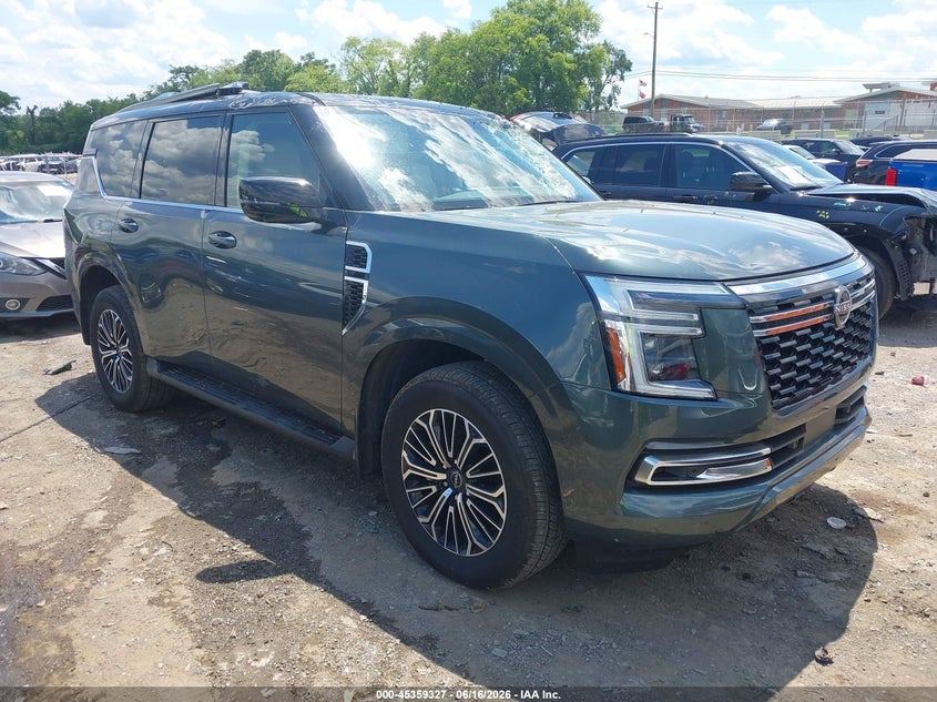 2025 Nissan Armada VIN JN8AY3EB2S9102945 IAAI salvage auction — ROOF, Salvage (Tennessee), sold $43,500 on 2026-07-20 (photo 1)