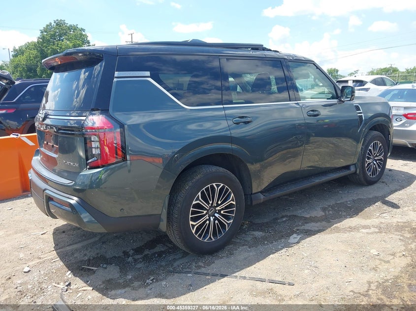 2025 Nissan Armada VIN JN8AY3EB2S9102945 IAAI salvage auction — ROOF, Salvage (Tennessee), sold $43,500 on 2026-07-20 (photo 4)