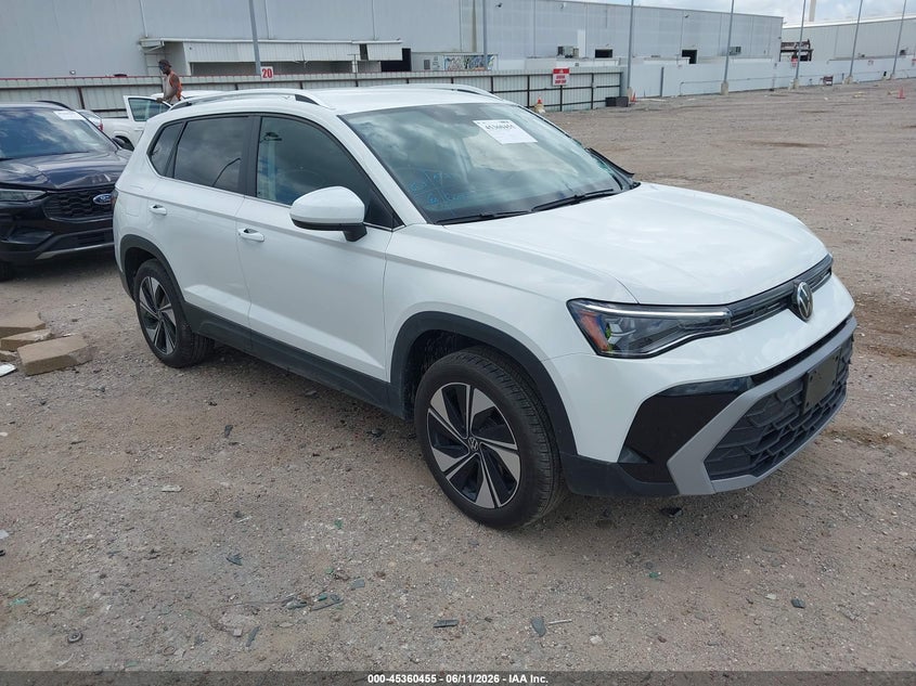 2026 Volkswagen Taos VIN 3VVUC7B20TM048469 IAAI salvage auction — LEFT SIDE, Enterprise Vehicles Clear Only (Colorado), sold $17,300 on 2026-07-09 (photo 1)