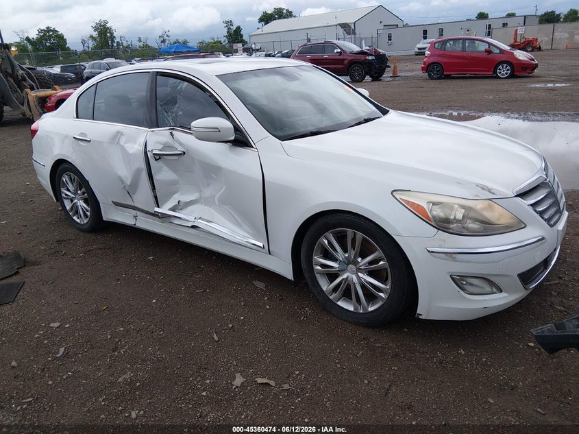 2012 Hyundai Genesis VIN KMHGC4DF6CU163868 IAAI salvage auction — RIGHT SIDE, Salvage (Ohio), sold $325 on 2026-07-16 (photo 1)