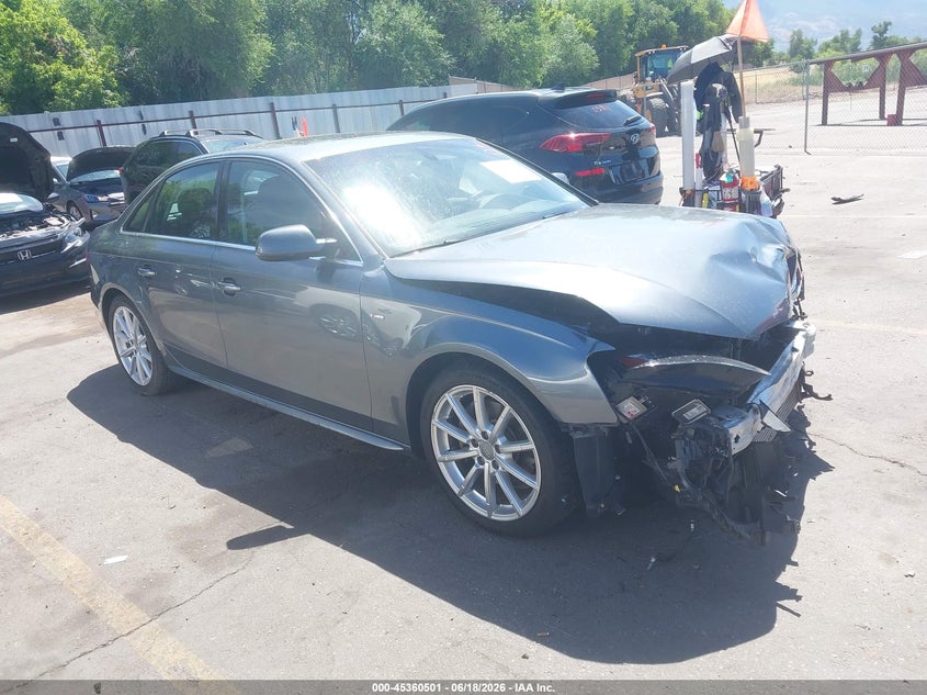 2015 Audi A4 VIN WAUFFAFL8FA081099 IAAI salvage auction — FRONT END, Salvage Title, sold $1,050 on 2026-08-06 (photo 1)