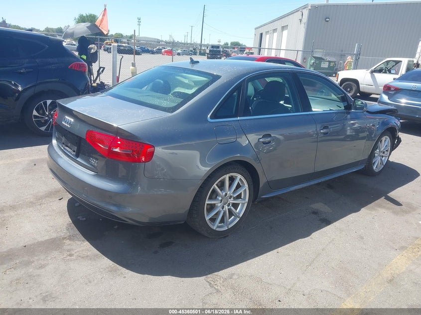 2015 Audi A4 VIN WAUFFAFL8FA081099 IAAI salvage auction — FRONT END, Salvage Title, sold $1,050 on 2026-08-06 (photo 4)