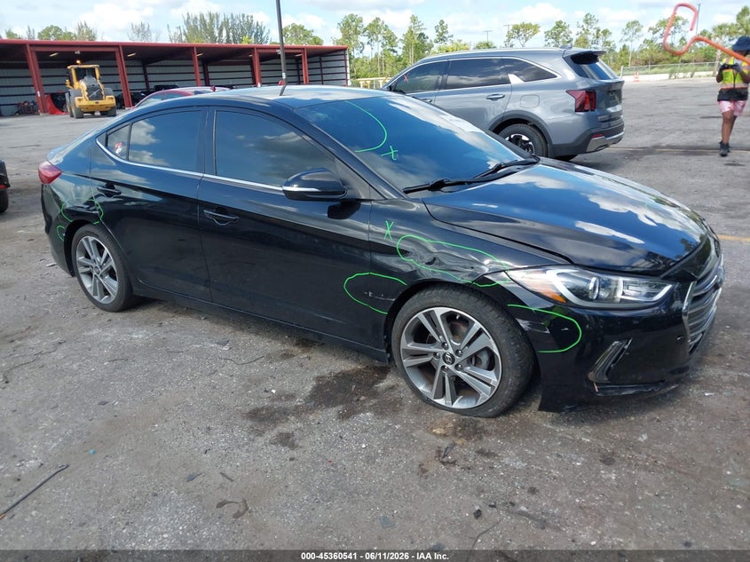 2018 Hyundai Elantra VIN KMHD84LF2JU574249 IAAI salvage auction — SIDE, Rebuildable (Florida), sold $3,000 on 2026-07-20 (photo 1)