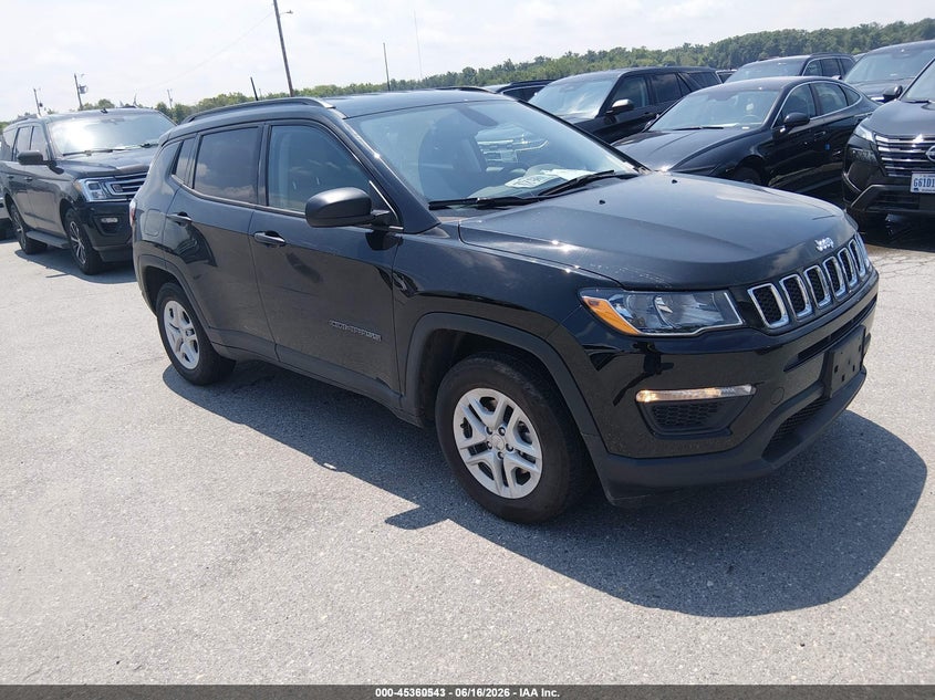 2018 Jeep Compass VIN 3C4NJCABXJT357839 IAAI salvage auction — NORMAL WEAR, SF97 (Maryland), sold $325 on 2026-07-21 (photo 1)