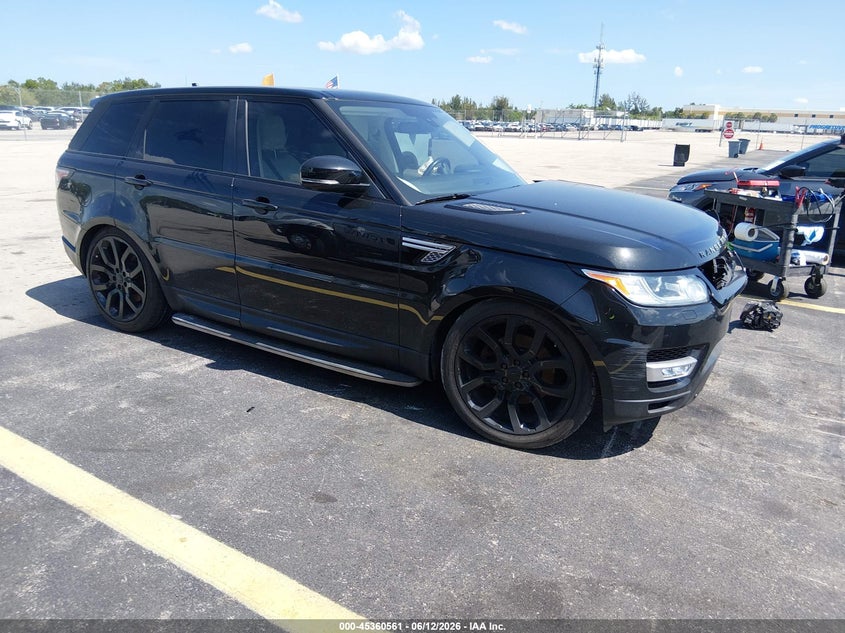 2015 Land rover Range rover sport VIN SALWR2VF7FA536545 IAAI salvage auction — LEFT FRONT, Rebuildable (Florida), sold $1,050 on 2026-07-09 (photo 1)