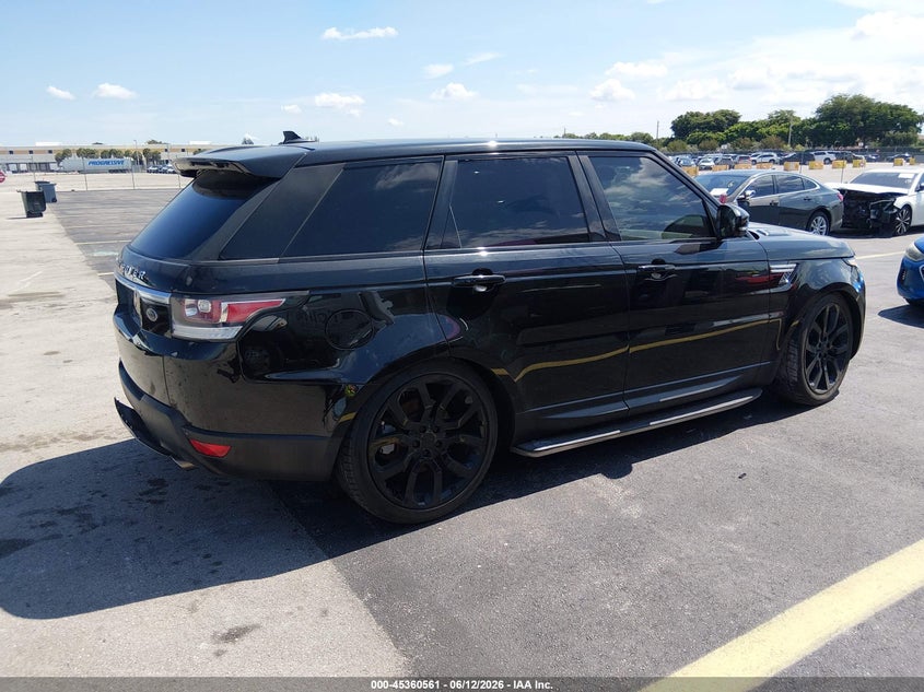 2015 Land rover Range rover sport VIN SALWR2VF7FA536545 IAAI salvage auction — LEFT FRONT, Rebuildable (Florida), sold $1,050 on 2026-07-09 (photo 4)