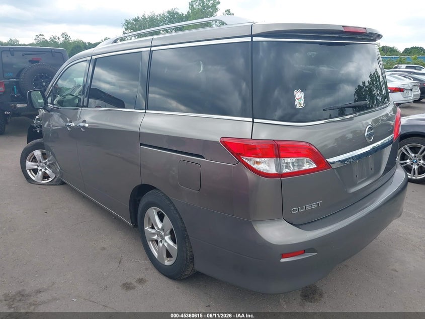 2016 Nissan Quest VIN JN8AE2KP7G9153805 IAAI salvage auction — LEFT FRONT, Salvage (Ohio), sold $300 on 2026-07-28 (photo 3)
