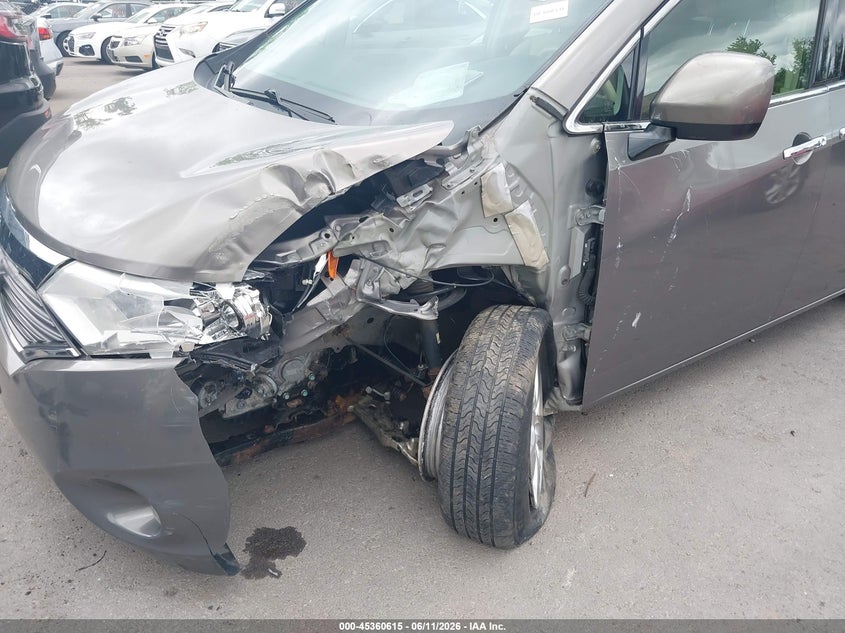 2016 Nissan Quest VIN JN8AE2KP7G9153805 IAAI salvage auction — LEFT FRONT, Salvage (Ohio), sold $300 on 2026-07-28 (photo 6)