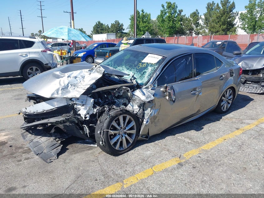 2014 Lexus Is VIN JTHBF1D27E5008632 IAAI salvage auction — FRONT END, Salvage (California), sold $325 on 2026-07-14 (photo 2)