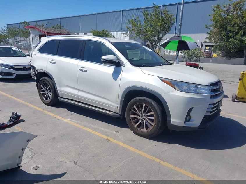 2017 Toyota Highlander VIN 5TDJZRFH5HS394891 IAAI salvage auction — REAR END, Salvage (California), sold $11,075 on 2026-07-13 (photo 1)