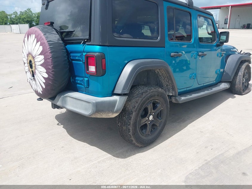 2020 Jeep Wrangler / VIN 1C4HJXDG2LW110582 IAAI salvage auction — FRONT END, Salvage (Texas), sold $6,025 on 2026-08-21 (photo 4)