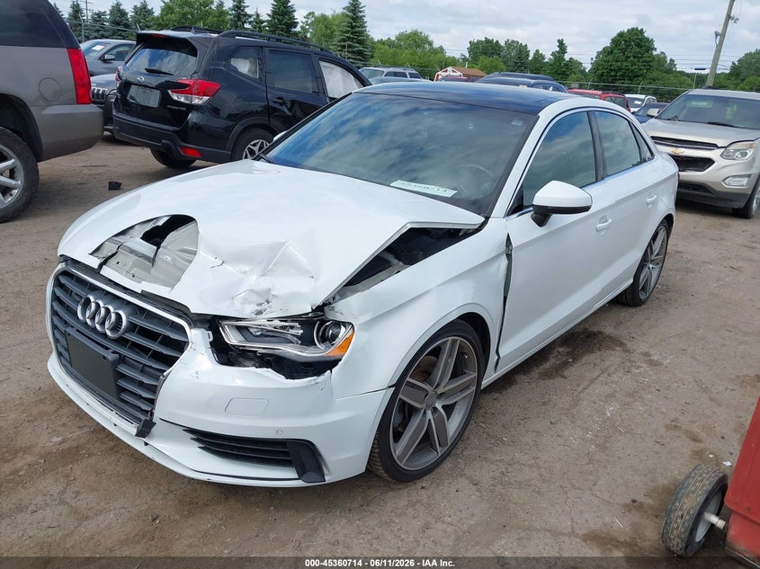 2016 Audi A3 VIN WAUC7GFF0G1020733 IAAI salvage auction — FRONT END, Clear (Michigan), sold $2,100 on 2026-07-30 (photo 2)