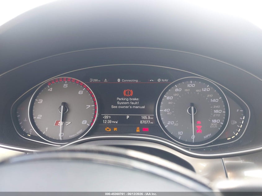 2014 Audi S7 VIN WAUW2AFC7EN085826 IAAI salvage auction — FRONT END, Salvage Title, sold $2,350 on 2026-07-27 (photo 7)