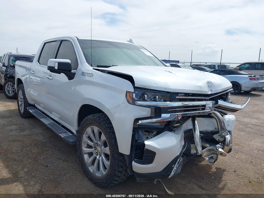 2021 Chevrolet VIN 1GCUYHEL6MZ240036 IAAI salvage auction — FRONT END, Salvage Title, sold $8,600 on 2026-07-30 (photo 1)