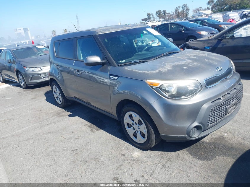 2015 Kia Soul VIN KNDJN2A23F7160570 IAAI salvage auction — NORMAL WEAR, Clear - Dealer Only (California), sold $1,275 on 2026-07-09 (photo 1)