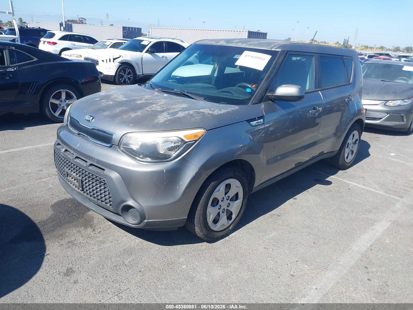 2015 Kia Soul VIN KNDJN2A23F7160570 IAAI salvage auction — NORMAL WEAR, Clear - Dealer Only (California), sold $1,275 on 2026-07-09 (photo 2)