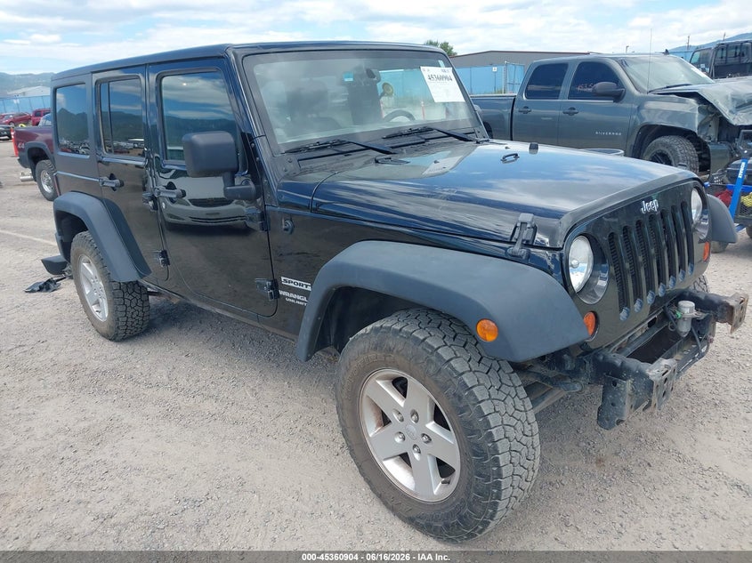 2013 Jeep Wrangler / VIN 1C4HJWDG0DL606378 IAAI salvage auction — FRONT END, Salvage (Montana), sold $25 on 2026-07-10 (photo 1)