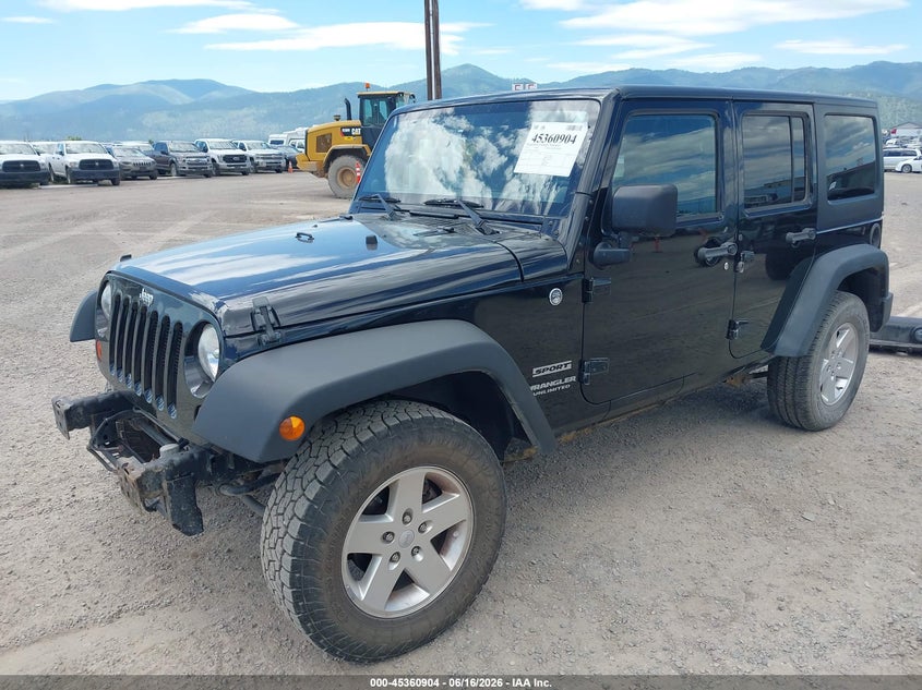 2013 Jeep Wrangler / VIN 1C4HJWDG0DL606378 IAAI salvage auction — FRONT END, Salvage (Montana), sold $25 on 2026-07-10 (photo 2)