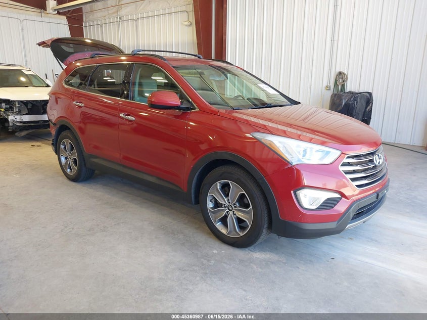 2014 Hyundai Santa fe VIN KM8SMDHF9EU044359 IAAI salvage auction — REAR END, Salvage (Utah), sold $1,250 on 2026-07-13 (photo 1)
