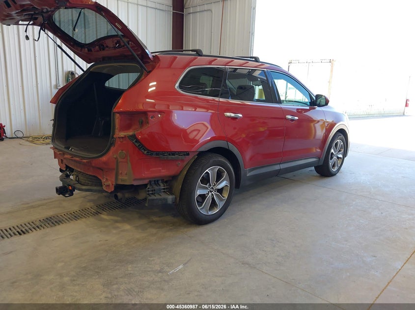 2014 Hyundai Santa fe VIN KM8SMDHF9EU044359 IAAI salvage auction — REAR END, Salvage (Utah), sold $1,250 on 2026-07-13 (photo 4)