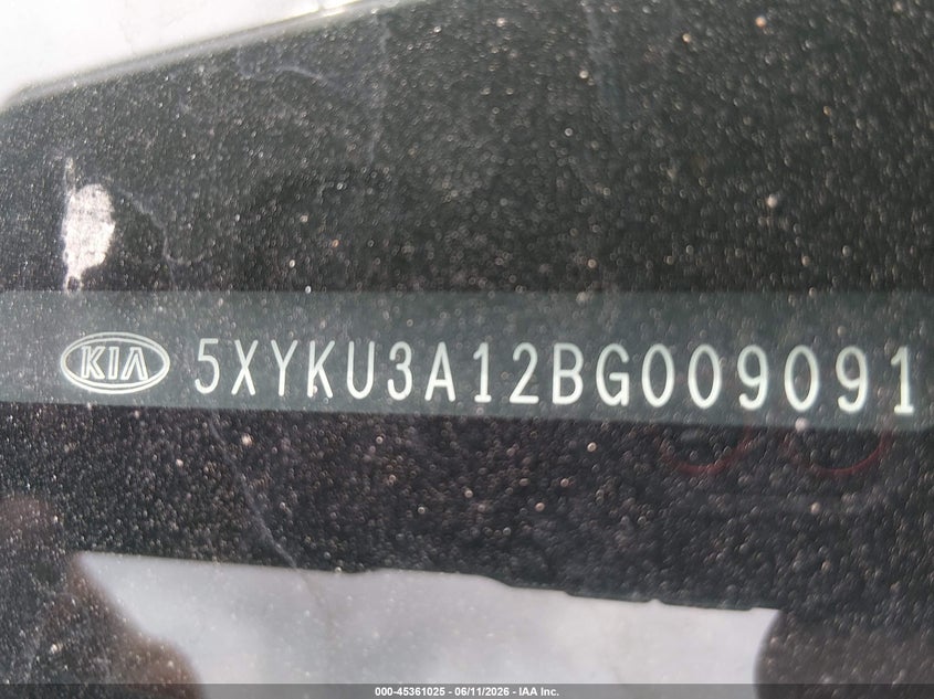 2011 Kia Sorento VIN 5XYKU3A12BG009091 IAAI salvage auction — NORMAL WEAR, Clear (Georgia), sold $700 on 2026-07-20 (photo 9)