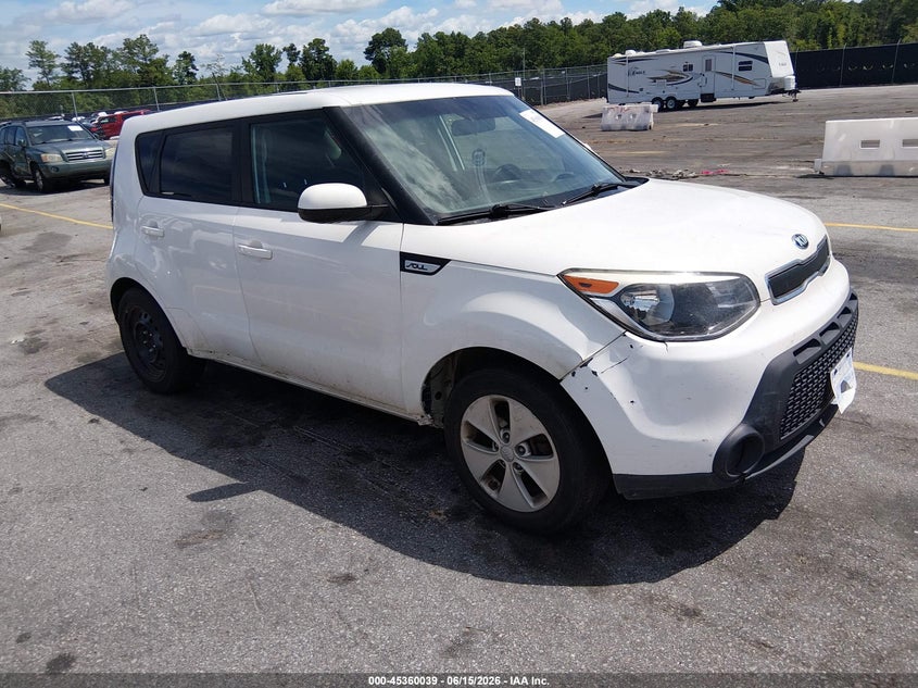 2016 Kia Soul VIN KNDJN2A29G7849756 IAAI salvage auction — NORMAL WEAR, Clear (South Carolina), sold $775 on 2026-07-29 (photo 1)