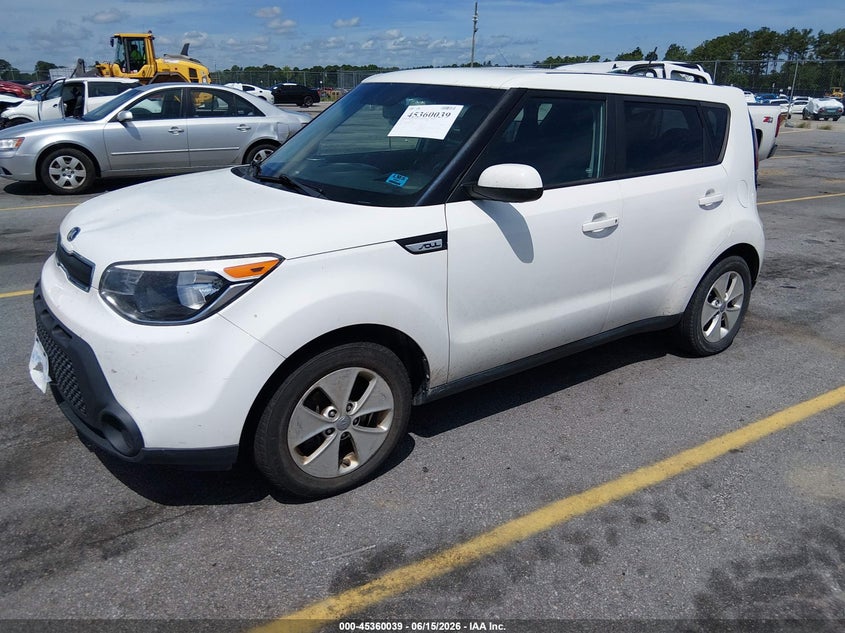 2016 Kia Soul VIN KNDJN2A29G7849756 IAAI salvage auction — NORMAL WEAR, Clear (South Carolina), sold $775 on 2026-07-29 (photo 2)