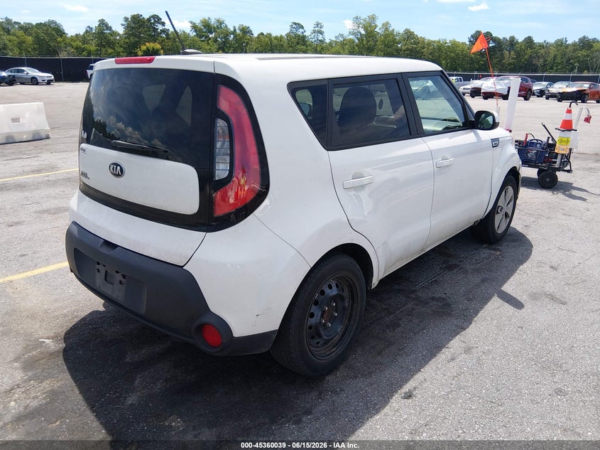 2016 Kia Soul VIN KNDJN2A29G7849756 IAAI salvage auction — NORMAL WEAR, Clear (South Carolina), sold $775 on 2026-07-29 (photo 4)