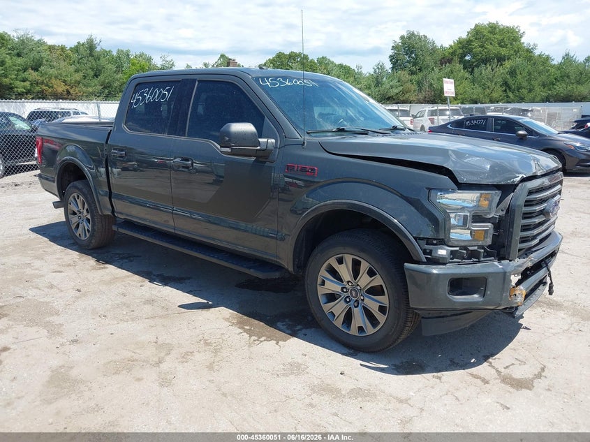 2017 Ford F-150 VIN 1FTEW1EF6HFA16770 IAAI salvage auction — FRONT END, Clear (Indiana), sold $5,400 on 2026-07-24 (photo 1)