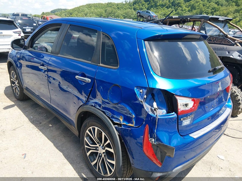 2016 Mitsubishi VIN JA4AR3AW3GZ050907 IAAI salvage auction — LEFT REAR, Salvage (West Virginia), sold $2,100 on 2026-08-01 (photo 3)