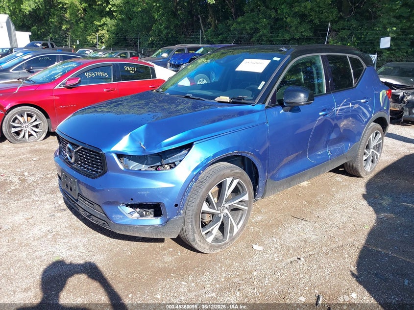 2019 Volvo Xc40 VIN YV4162XZ1K2009006 IAAI salvage auction — FRONT END, Salvage (Indiana), sold $8,125 on 2026-07-15 (photo 2)