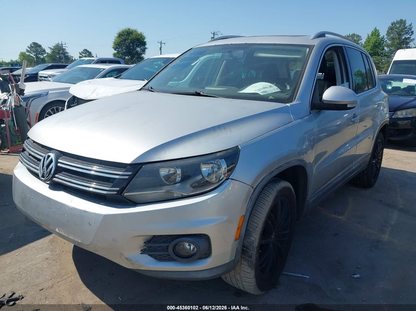 2014 Volkswagen Tiguan VIN WVGBV3AX0EW540858 IAAI salvage auction — REAR END, Wait Title, sold $1,600 on 2026-08-17 (photo 2)