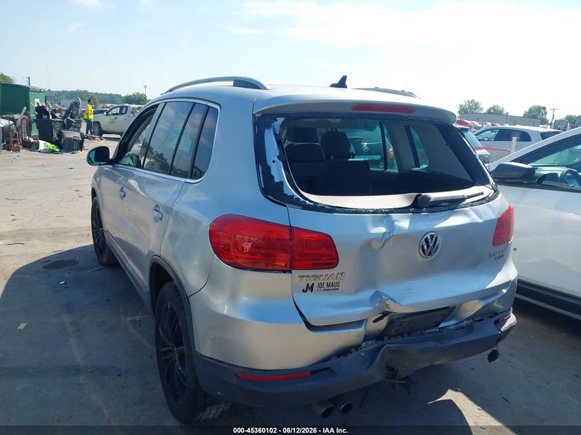 2014 Volkswagen Tiguan VIN WVGBV3AX0EW540858 IAAI salvage auction — REAR END, Wait Title, sold $1,600 on 2026-08-17 (photo 3)