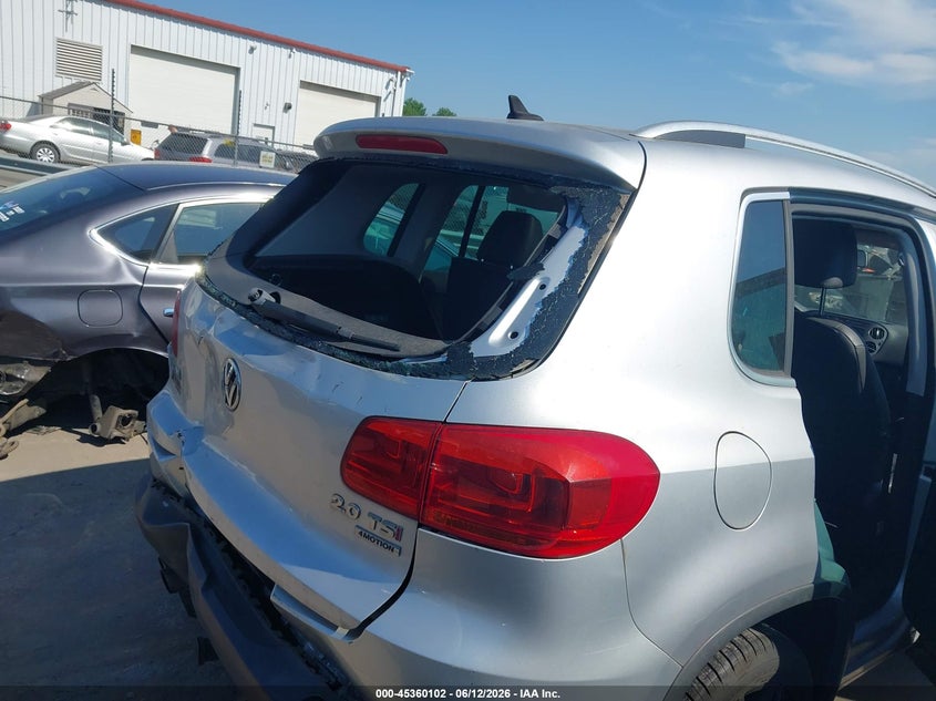2014 Volkswagen Tiguan VIN WVGBV3AX0EW540858 IAAI salvage auction — REAR END, Wait Title, sold $1,600 on 2026-08-17 (photo 6)