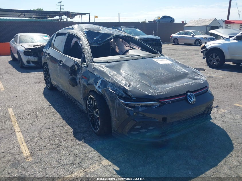 2023 Volkswagen Golf gti VIN WVW8A7CD1PW206085 IAAI salvage auction — ROLLOVER, Salvage Title, sold $2,950 on 2026-07-20 (photo 1)