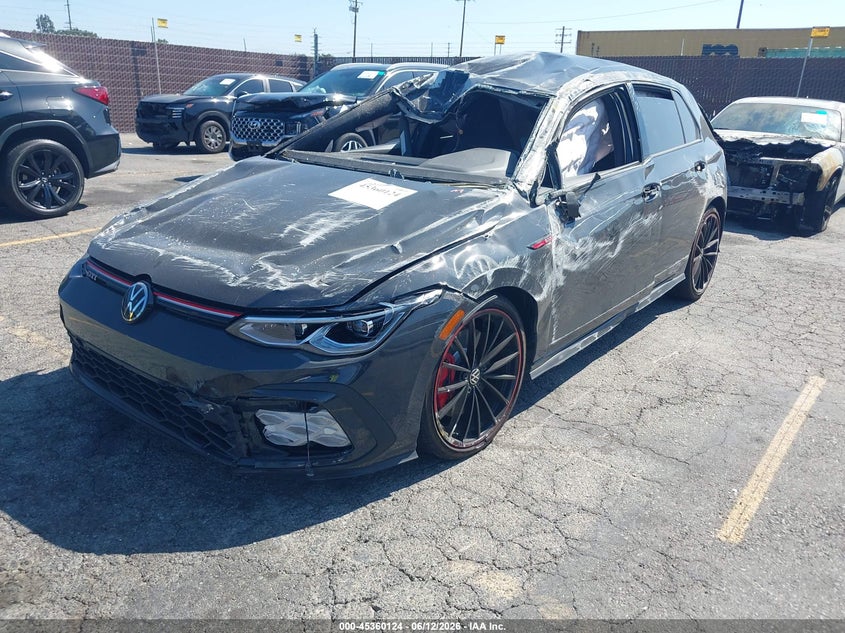 2023 Volkswagen Golf gti VIN WVW8A7CD1PW206085 IAAI salvage auction — ROLLOVER, Salvage Title, sold $2,950 on 2026-07-20 (photo 2)