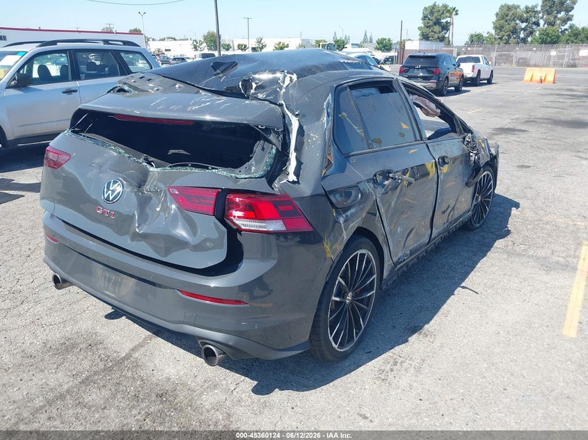 2023 Volkswagen Golf gti VIN WVW8A7CD1PW206085 IAAI salvage auction — ROLLOVER, Salvage Title, sold $2,950 on 2026-07-20 (photo 4)