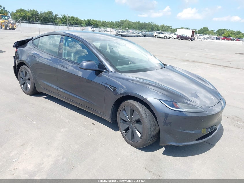 2025 Tesla Model 3 VIN 5YJ3E1EA1SF051615 IAAI salvage auction — REAR END, Salvage Title, sold $10,100 on 2026-07-23 (photo 1)