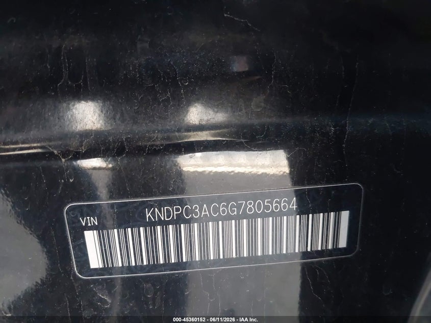 2016 Kia Sportage VIN KNDPC3AC6G7805664 IAAI salvage auction — FRONT END, Salvage (California), sold $1,875 on 2026-07-14 (photo 9)