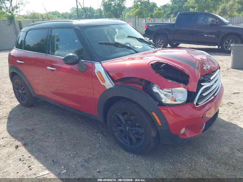 2014 Mini Countryman VIN WMWZB3C52EWR39064 IAAI salvage auction — FRONT END, Salvage (New Jersey), sold $150 on 2026-07-28 (photo 1)