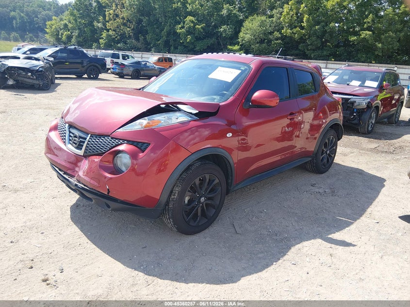 2013 Nissan Juke VIN JN8AF5MR5DT223748 IAAI salvage auction — FRONT END, Clear (Tennessee), sold $200 on 2026-07-08 (photo 2)