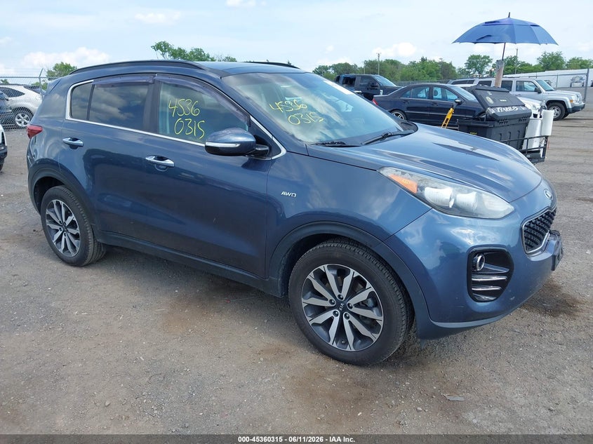 2018 Kia Sportage VIN KNDPNCACXJ7401834 IAAI salvage auction — FRONT END, Salvage Title, sold $3,100 on 2026-07-25 (photo 1)